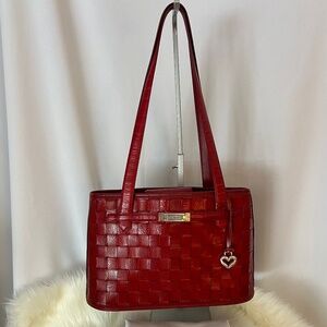 Vintage Brighton Woven Leather Shoulder Bag